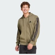 Essentials 3-Stripes French Terry Full-Zip Hoodie