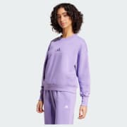 adidas ALL SZN Fleece Loose Sweatshirt - Purple | Free