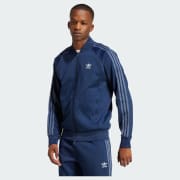 adidas ジップアップジャケット グレー/ブルー 丈63㎝ 肩幅55㎝
