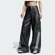 『1年保証』 adidas Adilenium Black - Pants Leather Faux Vintage 3 Season パンツ