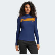 通販でクリスマス 70s アディダス 長袖スリーストライプスTシャツ ブルー - ウェア