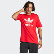 アディダス アディカラー トレフォイル 半袖Tシャツ - レッド