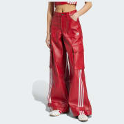 adidas Adilenium Season 3 Vintage Faux Leather Pants - Red