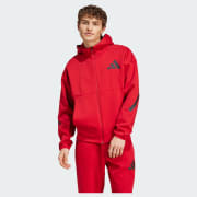adidas Z.N.E. Full-Zip Hooded Track Jacket - Blue | Free