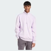 adidas ALL SZN Fleece 1/4-Zip Crew Sweatshirt - Grey | Free