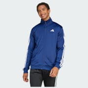 adidas 3-Stripes Tricot Regular Track Jacket - Blue | Free