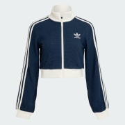 アディダス クロップ トラックトップ（ジャージ） - ベージュ