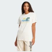 adidas Trefoil Series Island Club Loose Tee - White | Free