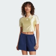 Camiseta Baby Look Adicolor Teamgeist - Amarelo adidas | adidas Brasil