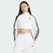 adidas Teamgeist Adicolor Cropped Track Top - White | Free