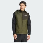adidas Terrex Multi Climawarm Insulated Hooded Vest - Green | Free
