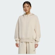 adidas SOFT LUX FULL-ZIP HOODIE - White | Free Shipping with