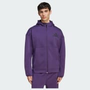 adidas Z.N.E. Full-Zip Hooded Track Jacket - Purple | Free