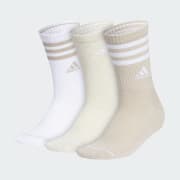W Face 3-Pack Socks (ホワイト,ネイビー,グリーン) adidas Cushioned 3-Stripes Crew Socks 3-Pack - White | Free