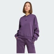 adidas Essentials Small Logo Feelcozy Sweatshirt - Purple | Free