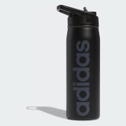 adidas 600 Steel Straw Water Bottle - Metal | Tennis Warehouse