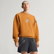 adidas Equipment Reflective Embroidery Crew - Brown | Free