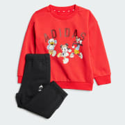 adidas Disney Mickey Mouse Jogger Set - Red | Free Shipping