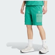 adidas ALL SZN French Terry Colorblock Shorts - White | Free