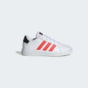 adidas Grand Court Lace-Up Sneakers - White | Free Shipping