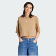 adidas Essentials Crop Tee - White | Free Shipping with