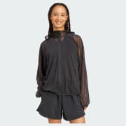 期間限定のお買い得商品 Full-Zip Mesh Lux Soft adidas Hoodie Shipping Free | Black - ジャケット・アウター