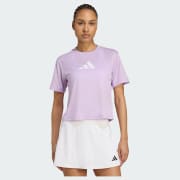 adidas Train Essentials Big Logo Performance Training Tee - Purple