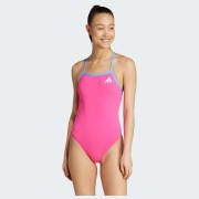 Maiô Alças Finas Costas V - Rosa adidas | adidas Brasil