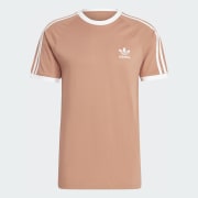 ★★送料無料★★adidas Originals 3-STRIPES T / BEIGE×BROWN adidas Originals cotton t-shirt Adicolor Classics 3-Stripes