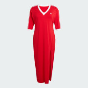 Adicolor Classics 3-Stripes V-Neck Maxi Dress (Plus Size)