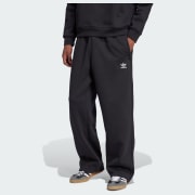 adidas Trefoil Essentials Open Hem Pants - Black | Free