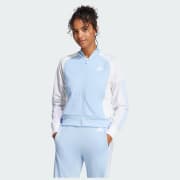 adidas Tricot 3-Stripes Fashion Track Top - Blue | Free