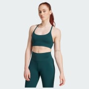 adidas All Me Light Support Bra - Green | Free Shipping with