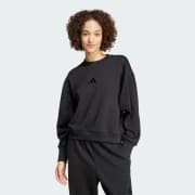 adidas ALL SZN Fleece Loose Sweatshirt - Black | Free
