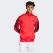 トップス adidas 90s Track JKT- Beige x Red ADIDAS jacket, vintage full zip track top, 90s hip hop