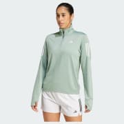 adidas Own the Run Half-Zip Jacket - Green | Free Shipping