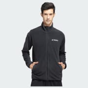 adidas Essentials Full Zip Fleece Track Jacket - Black | adidas India
