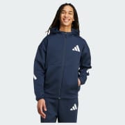 adidas Z.N.E. Full-Zip Hooded Track Jacket - White | Free
