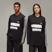 adidas Y-3 Graphic Logo Long Sleeve Tee - Black | adidas
