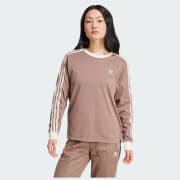adidas Adicolor 3-Stripes Regular Long Sleeve Tee - Brown