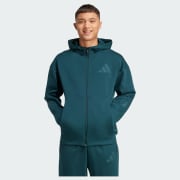adidas Z.N.E. Full-Zip Hooded Track Jacket - Black | Free