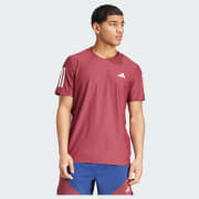adidas Own the Run Tee - Burgundy | Free Shipping with