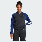 adidas Tricot 3-Stripes Fashion Track Top - Black | Free