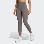 adidas Optime Workout 7/8 Leggings - Brown | Free Shipping with
