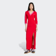adidas Adicolor Classics 3-Stripes Maxi Dress - Blue | Free