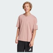 adidas Essentials Loose Fit 3 Bar Logo Tee - Pink | Free