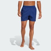 adidas Men's Swim Solid CLX Short-Length Swim Shorts - Red
