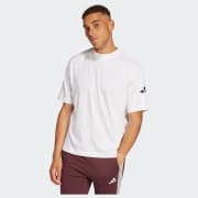 adidas Essentials Loose Fit 3 Bar Logo Tee - Black | Free