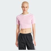 adidas Women's Lifestyle Adicolor 3-Stripes Baby Tee - Pink