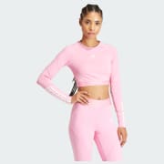 特価 adidas Hyperglam Training Cropped Long Sleeve Tee - Pink トレーナー/スウェット